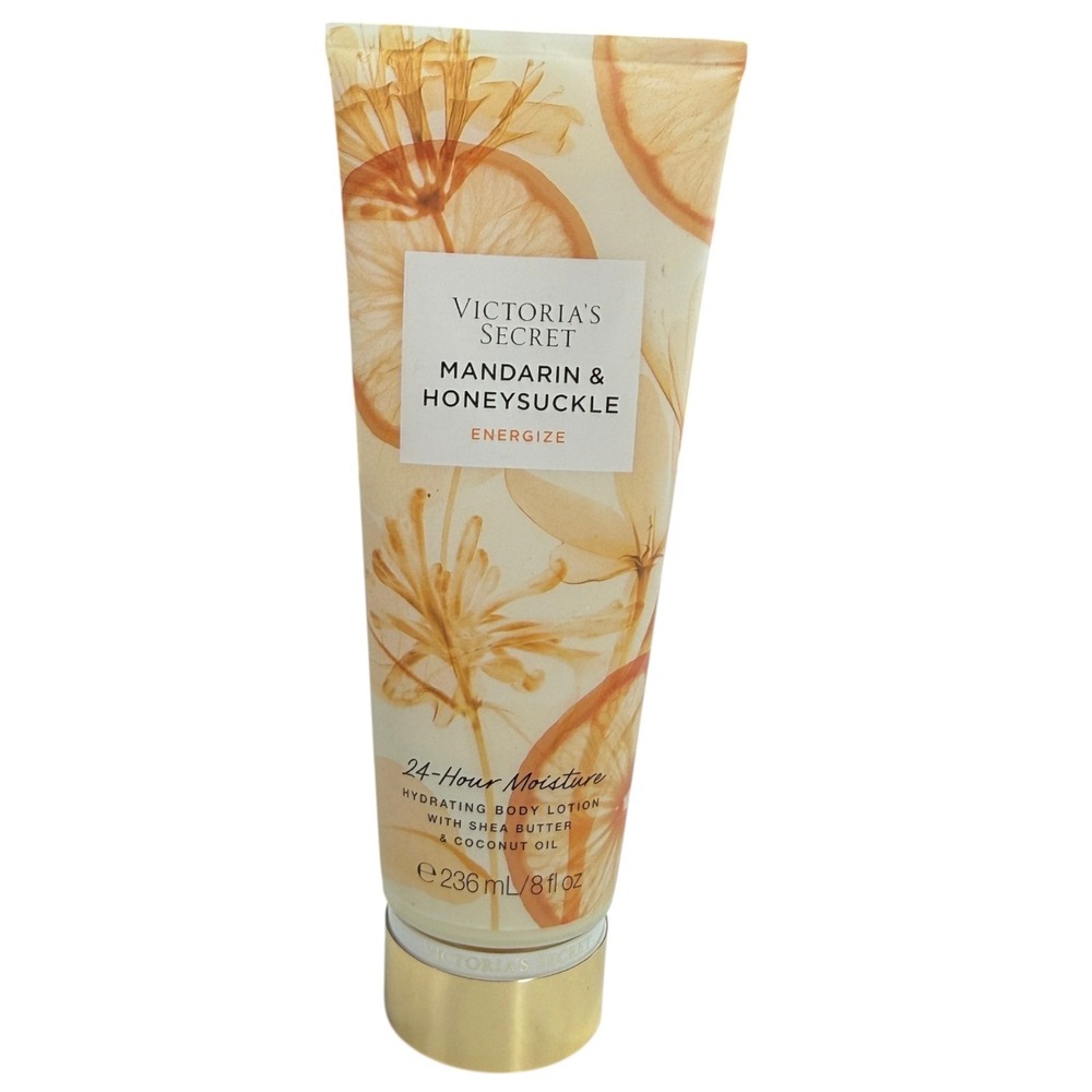 Victoria's Secret Body Lotion Women 8oz Orange New Mandarin Honeysuckle Energize